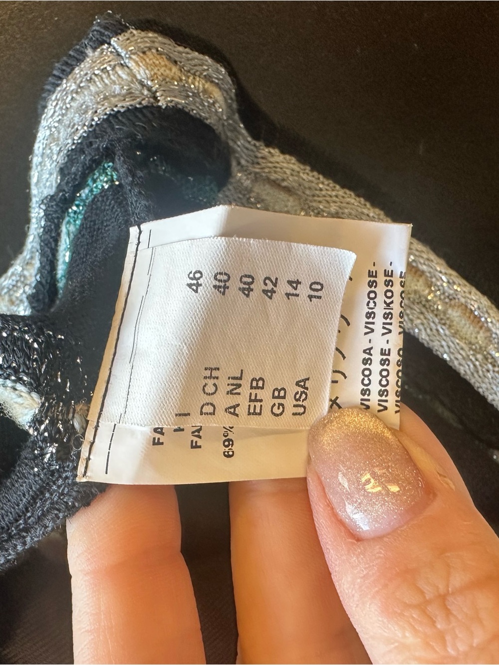 Missoni Black dress with Teal and Gold Embroidered Straps - Picture 4 of 4